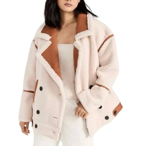 BlankNYC Out of Town Long Sherpa Bonded Jacket, Size L, New with Tag - Picture 9 of 16